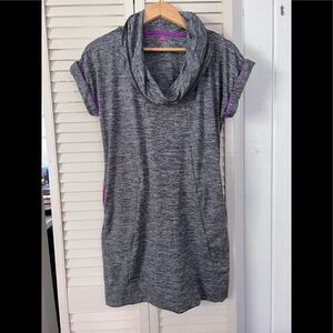 Pink Lotus comfortable mini dress with pockets and large neck